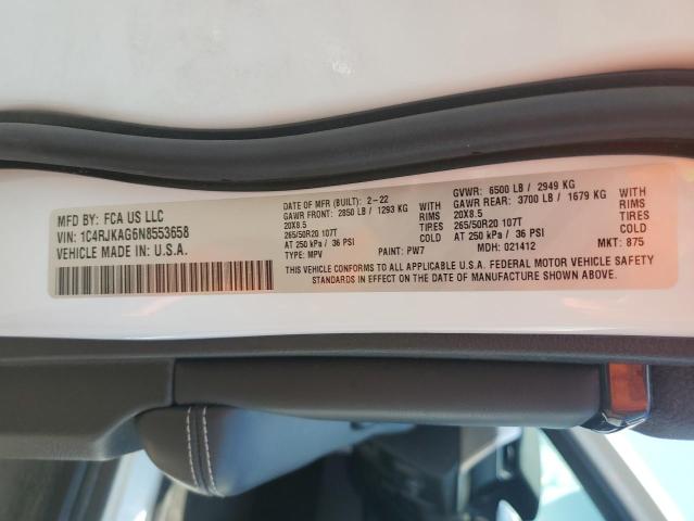 2022 JEEP GRAND CHER 1C4RJKAG6N8553658