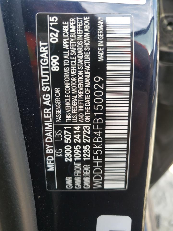 WDDHF5KB4FB150029 2015 Mercedes-Benz E 350