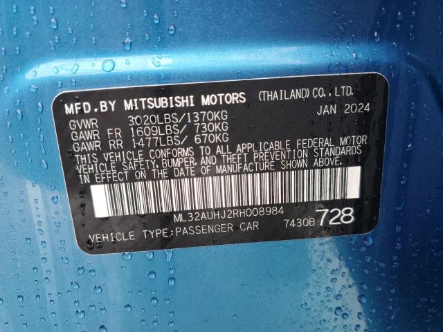 2024 Mitsubishi Mirage Es VIN: ML32AUHJ2RH008984 Lot: 58412244