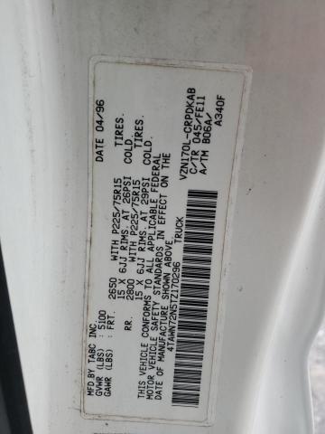 1996 Toyota Tacoma Xtracab VIN: 4TAWN72N5TZ170296 Lot: 57915424