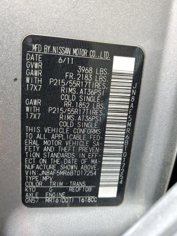 2011 Nissan Juke S VIN: JN8AF5MR6BT017254 Lot: 60519324