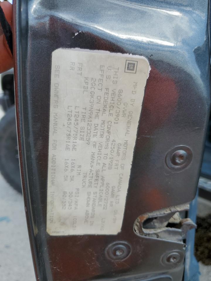 2GCGK39N9K1233259 1989 Chevrolet Gmt-400 K3500