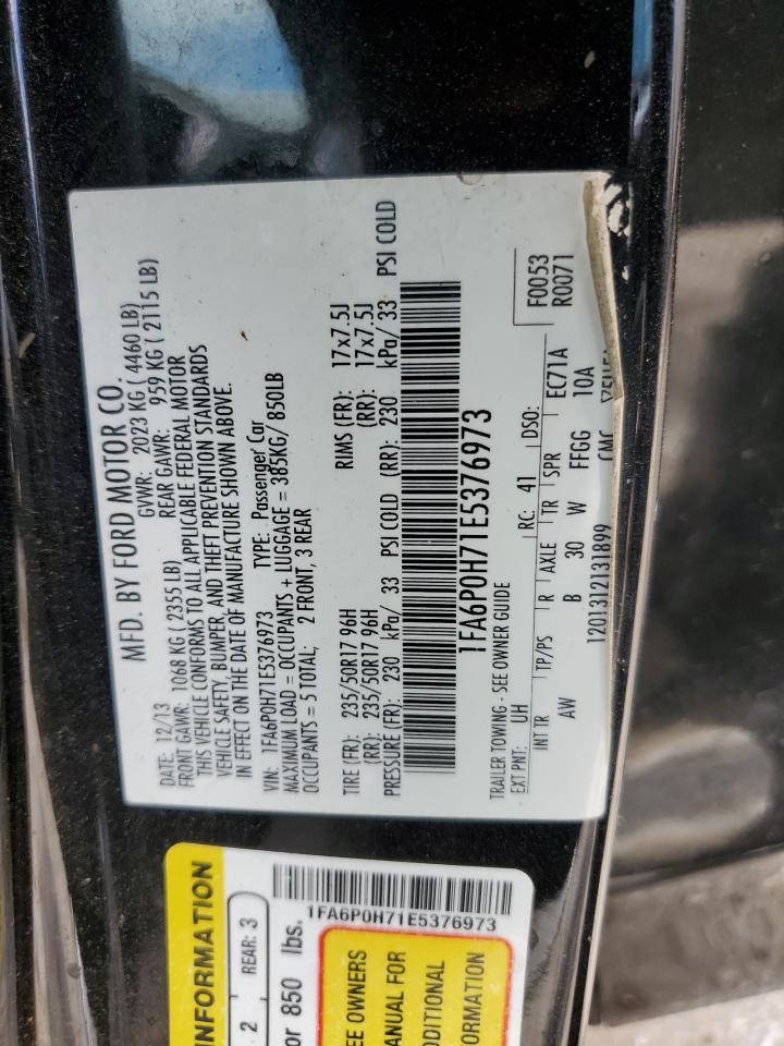 2014 Ford Fusion Se vin: 1FA6P0H71E5376973