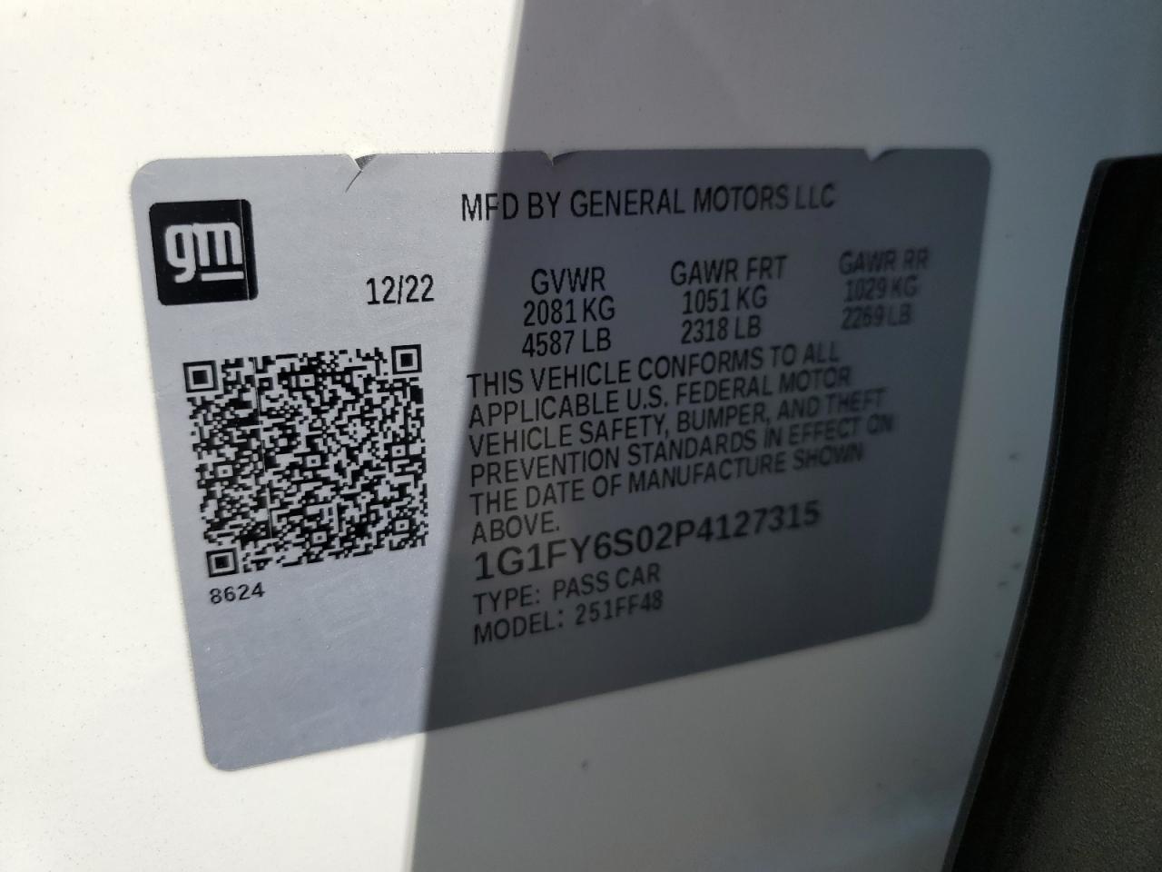 1G1FY6S02P4127315 2023 Chevrolet Bolt Euv Lt