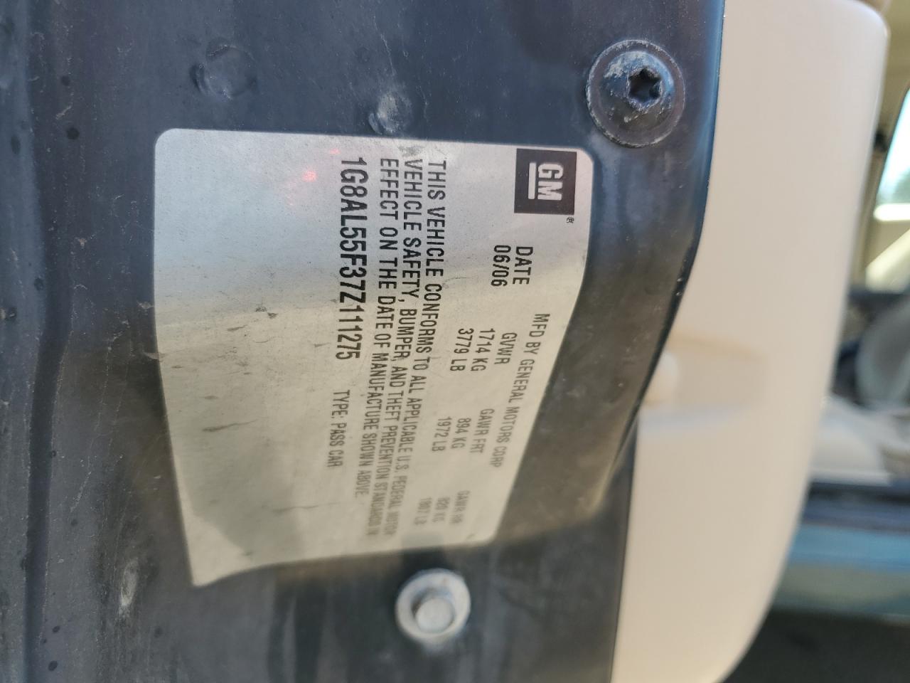 1G8AL55F37Z111275 2007 Saturn Ion Level 3