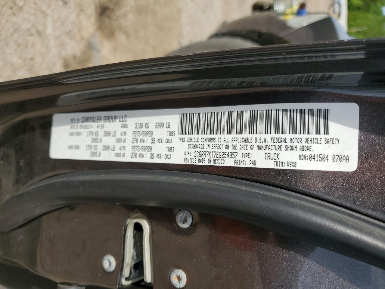 3C6RR7KT7EG254957 2014 Ram 1500 St