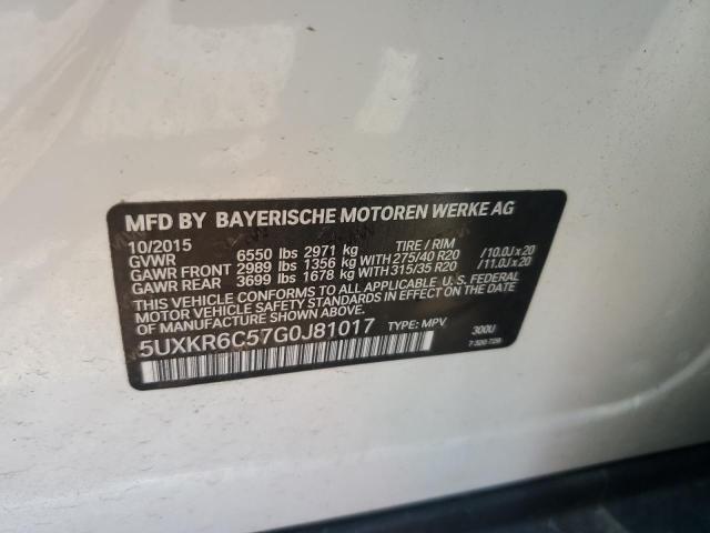 2016 BMW X5 xDrive50I VIN: 5UXKR6C57G0J81017 Lot: 59043464