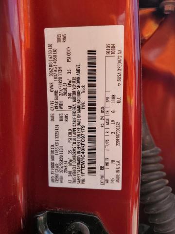 2019 Ford F150 Supercrew VIN: 1FTEW1C40KFC97179 Lot: 57714584