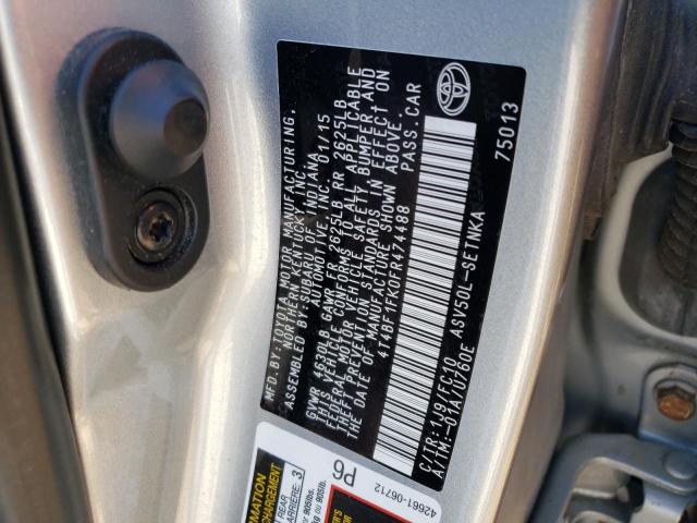 VIN 4T4BF1FK0FR474488 2015 Toyota Camry, LE no.12