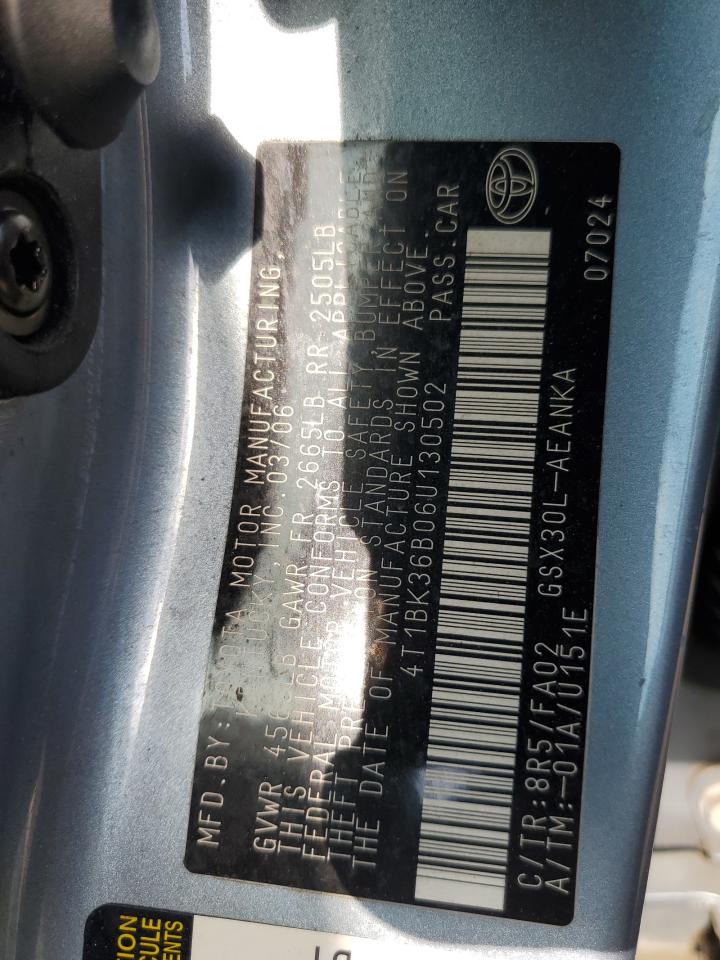 4T1BK36B06U130502 2006 Toyota Avalon Xl