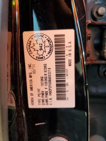 2011 Honda Accord Se VIN: 1HGCP2F66BA803216 Lot: 60280724