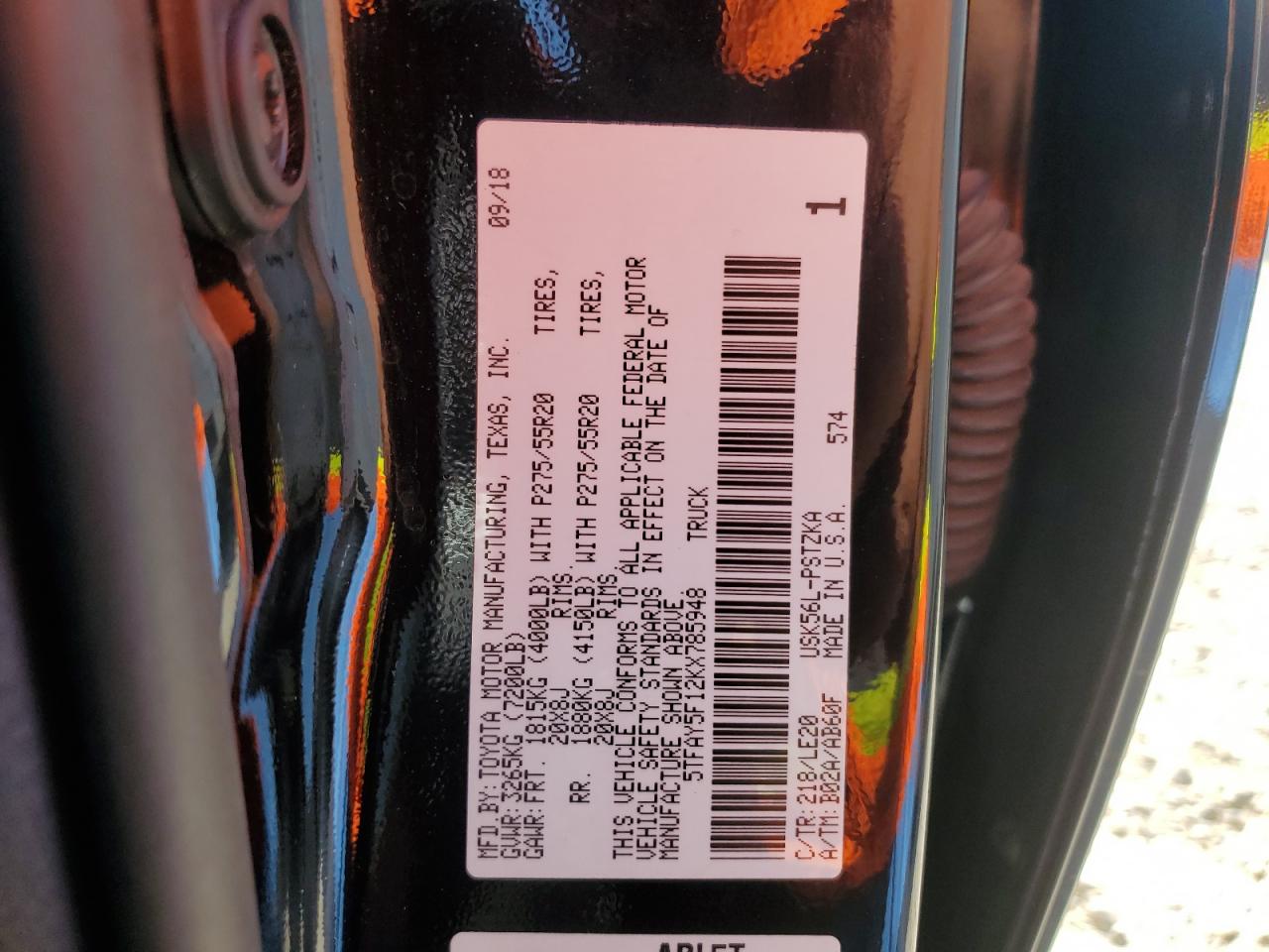 5TFAY5F12KX785948 2019 Toyota Tundra Crewmax 1794