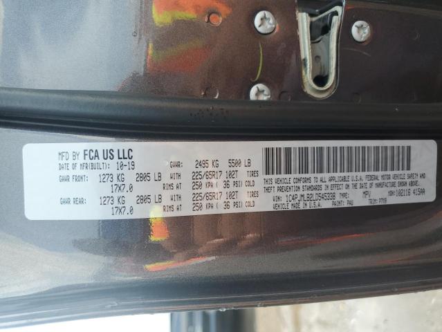 2020 Jeep Cherokee Latitude Plus VIN: 1C4PJMLB2LD545338 Lot: 59844084