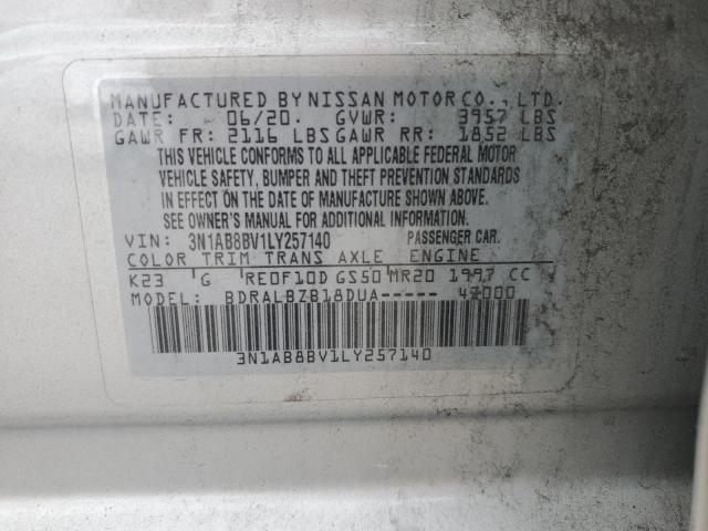 2020 Nissan Sentra S VIN: 3N1AB8BV1LY257140 Lot: 60392164