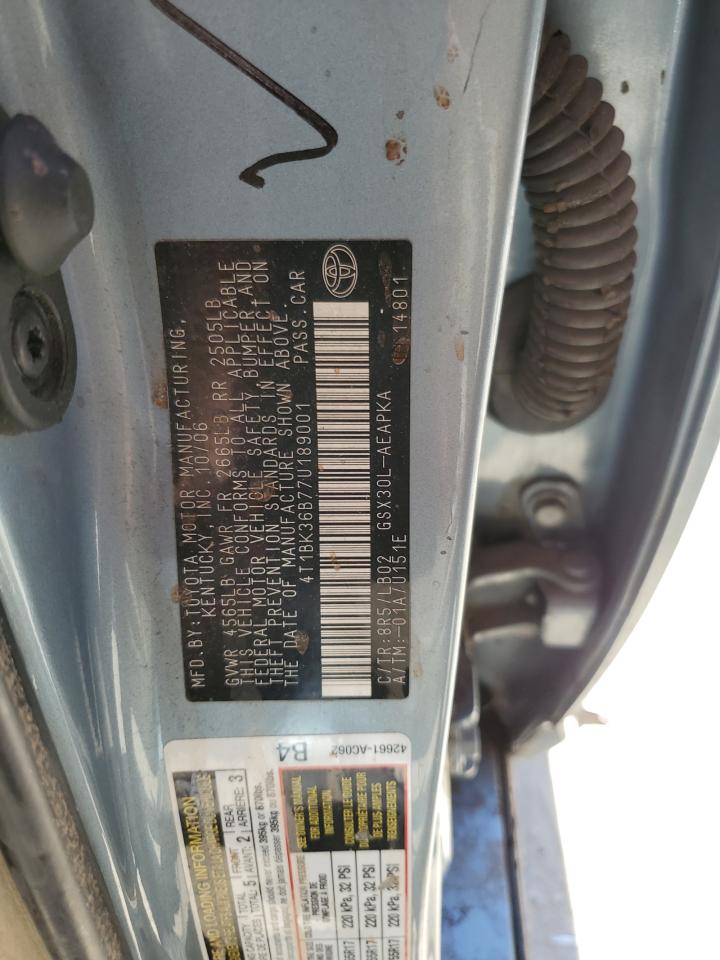 4T1BK36B77U189001 2007 Toyota Avalon Xl