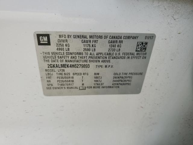 2017 GMC TERRAIN SL 2GKALMEK4H6279893  57926444