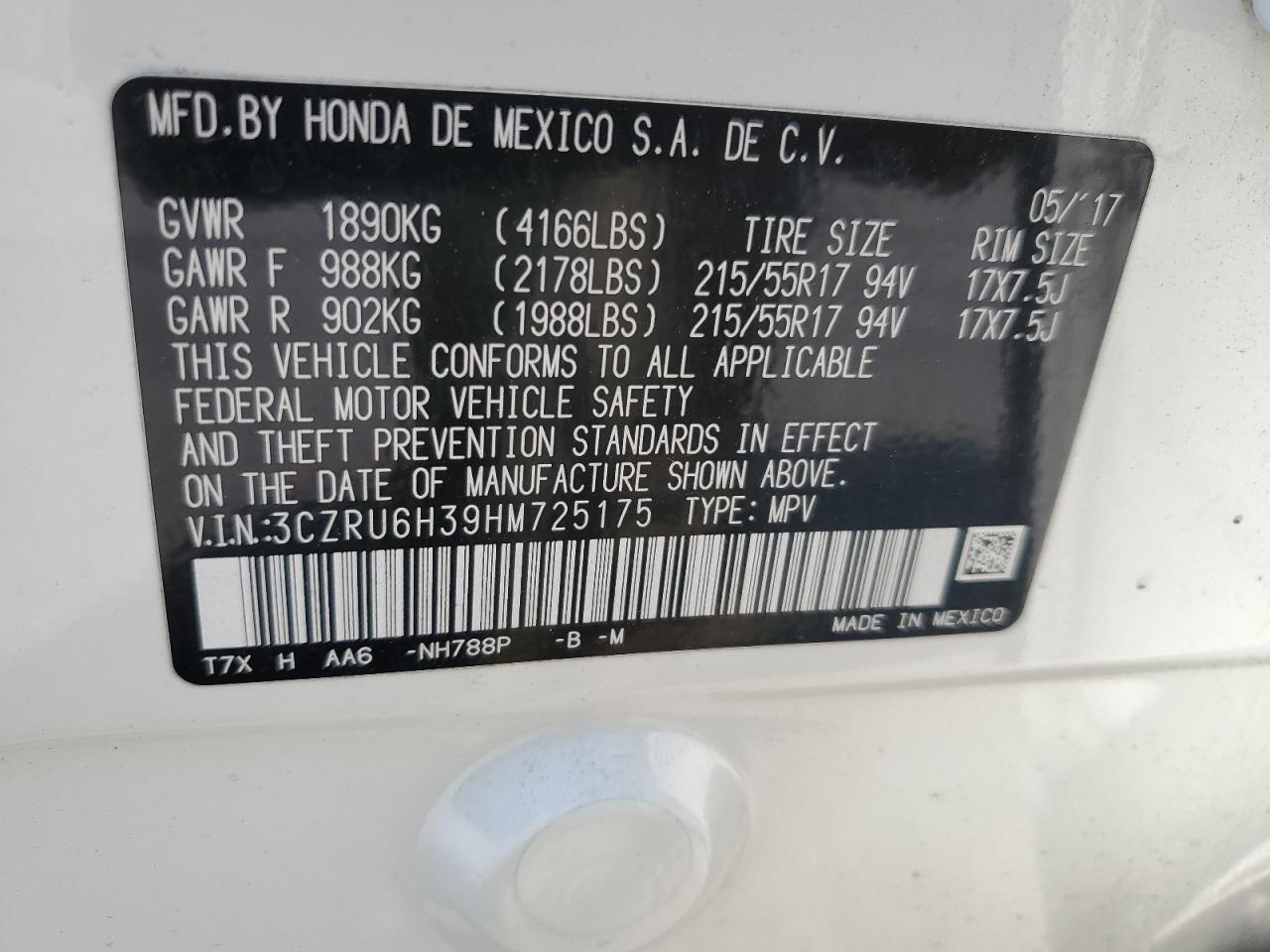 3CZRU6H39HM725175 2017 Honda Hr-V Lx