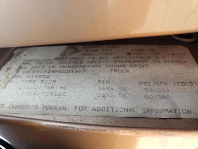 1993 Chevrolet Gmt-400 K1500 VIN: 1GCEK14Z4PE231267 Lot: 59469554