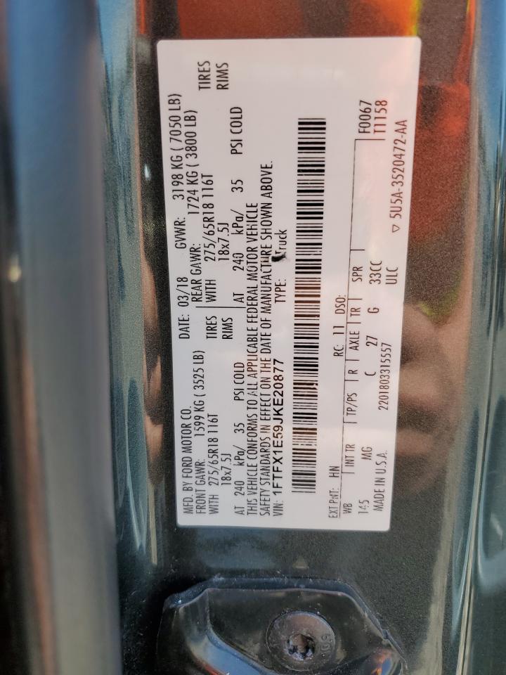 1FTFX1E59JKE20877 2018 Ford F150 Super Cab