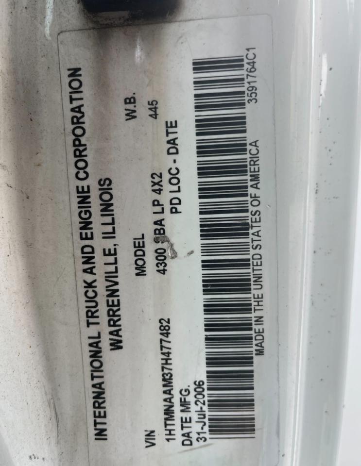 1HTMNAAM37H477482 2007 International 4000 4300