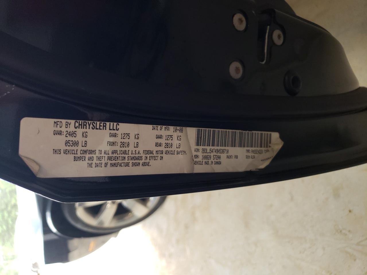 2B3LJ54T49H538710 2009 Dodge Challenger R/T