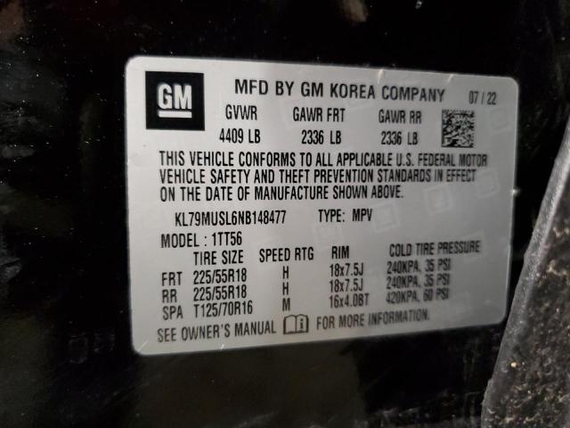 2022 Chevrolet Trailblazer Rs VIN: KL79MUSL6NB148477 Lot: 56892644