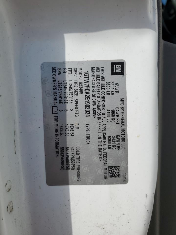 1GTW7FCA2E1902034 2014 GMC Savana G2500