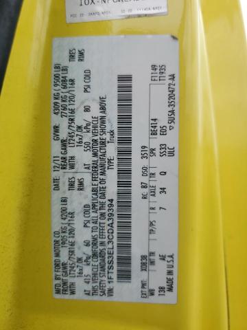 2012 Ford Econoline E350 Super Duty Van VIN: 1FTSS3EL3CDA39394 Lot: 61222404