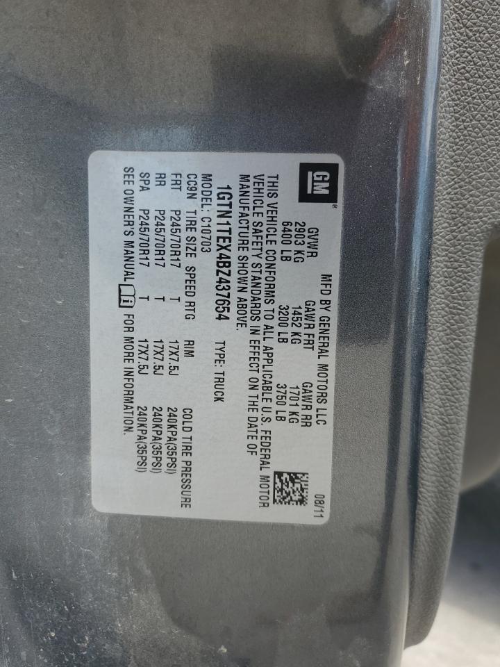 1GTN1TEX4BZ437654 2011 GMC Sierra C1500