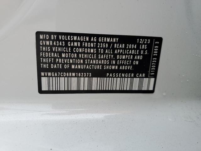 2024 Volkswagen Gti S VIN: WVWGA7CD6RW162373 Lot: 58492404