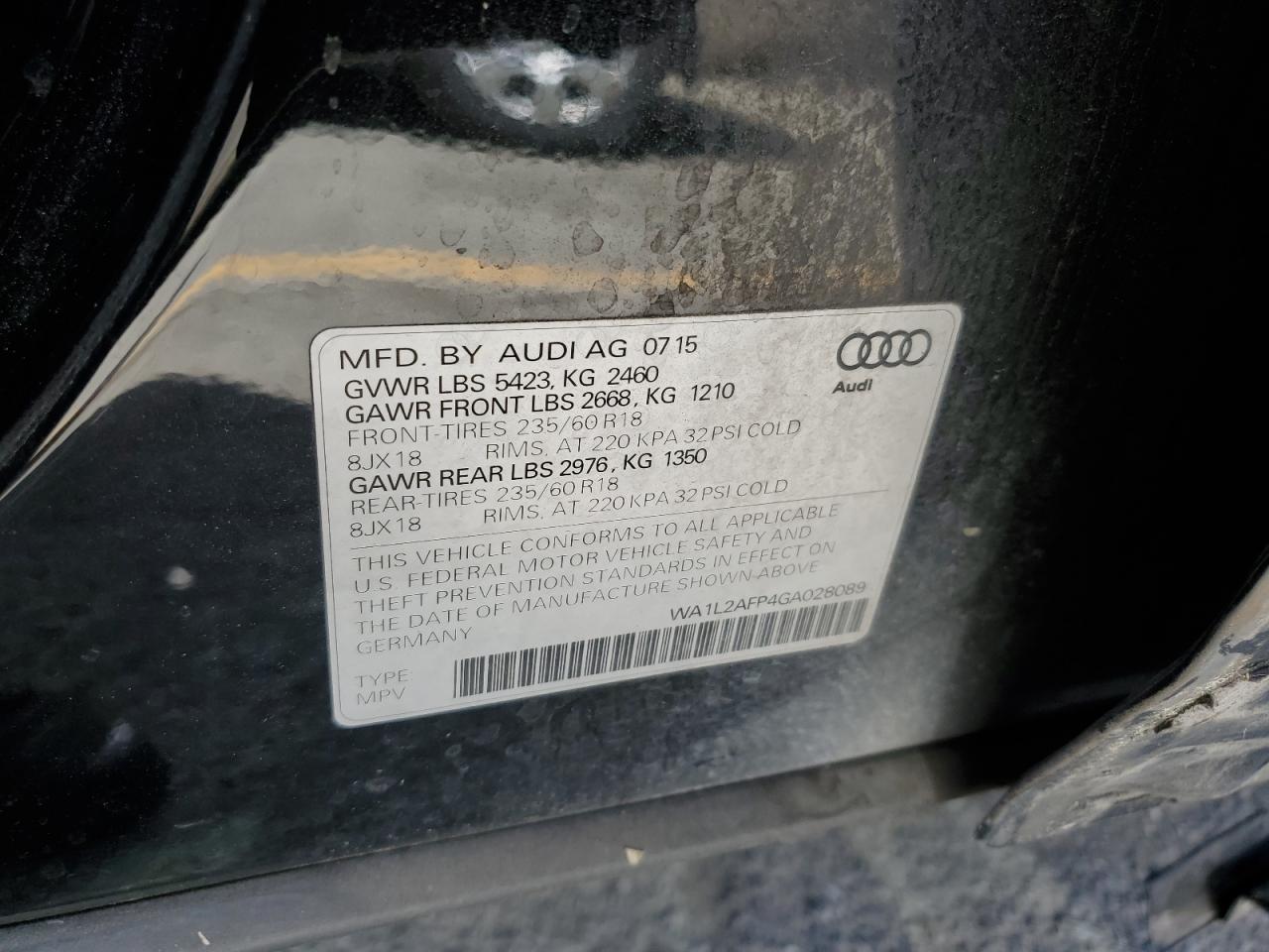 WA1L2AFP4GA028089 2016 Audi Q5 Premium Plus