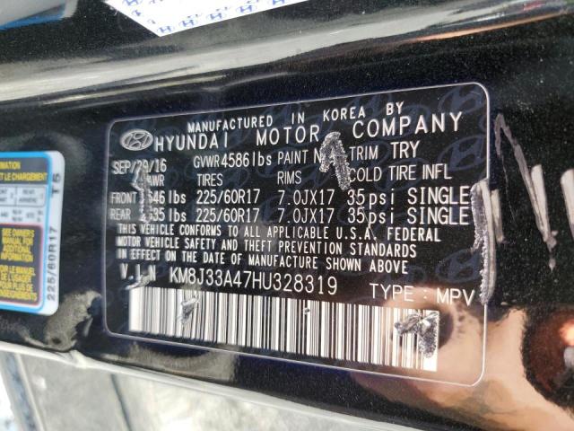 2017 Hyundai Tucson Limited VIN: KM8J33A47HU328319 Lot: 59394144