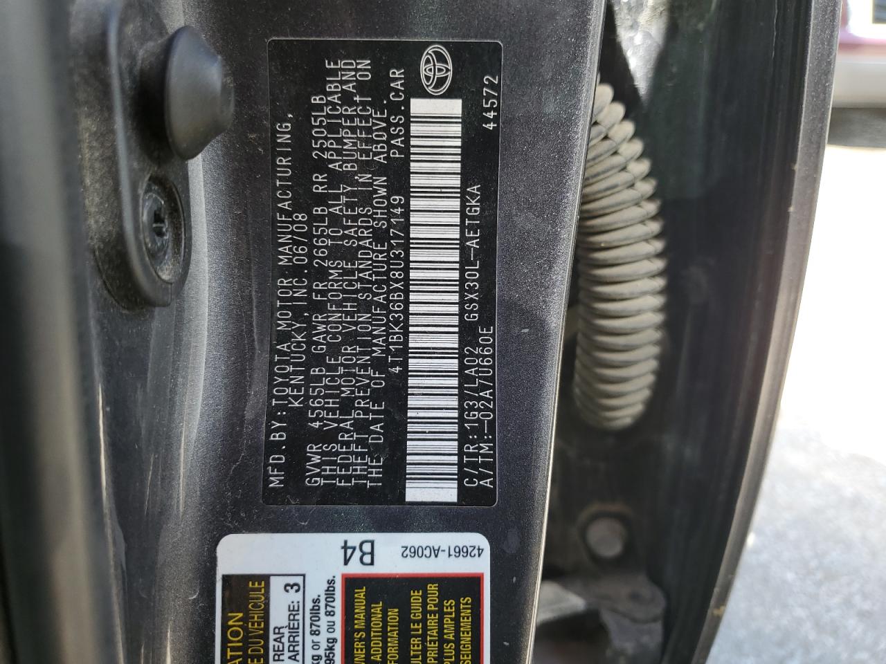 4T1BK36BX8U317149 2008 Toyota Avalon Xl