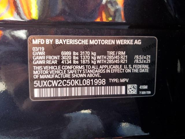 2019 BMW X7 XDRIVE4 - 5UXCW2C50KL081998