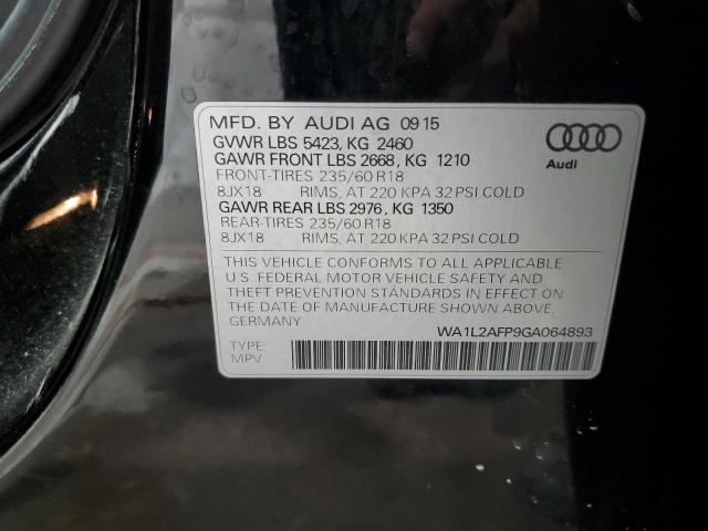 2016 Audi Q5 Premium Plus VIN: WA1L2AFP9GA064893 Lot: 57258844