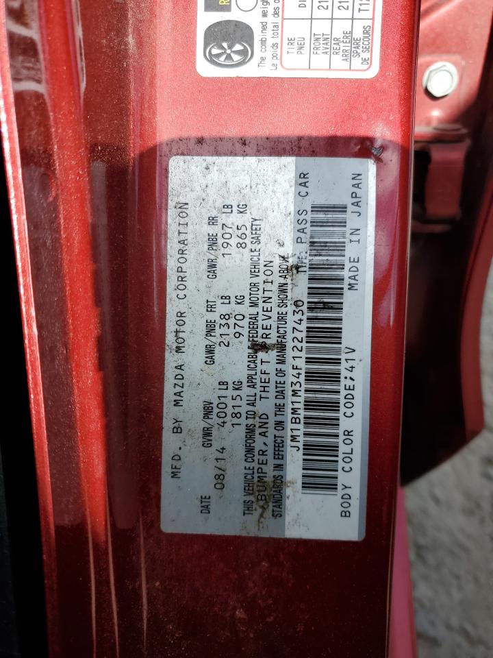 JM1BM1M34F1227430 2015 Mazda 3 Grand Touring