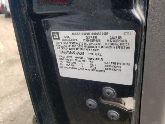 2002 GMC Envoy VIN: 1GKDT13S422195687 Lot: 57502894