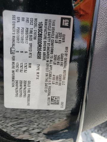 2013 Chevrolet Tahoe C1500 Lt VIN: 1GNSCBE00DR364898 Lot: 57113374