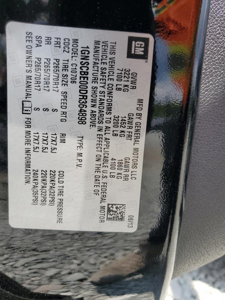 1GNSCBE00DR364898 2013 Chevrolet Tahoe C1500 Lt