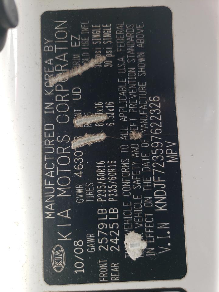 KNDJF723597622326 2009 Kia Sportage Lx