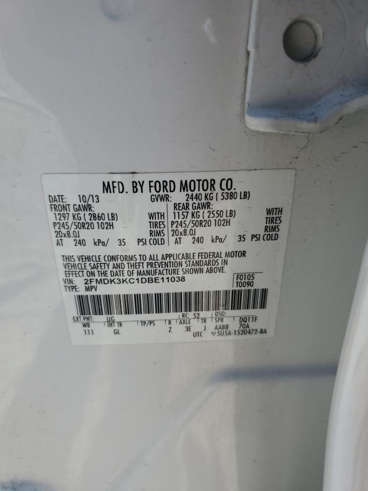 2FMDK3KC1DBE11038 2013 Ford Edge Limited