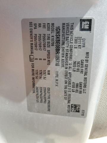 2011 Chevrolet Tahoe K1500 Lt VIN: 1GNSKBE08BR109710 Lot: 58672924