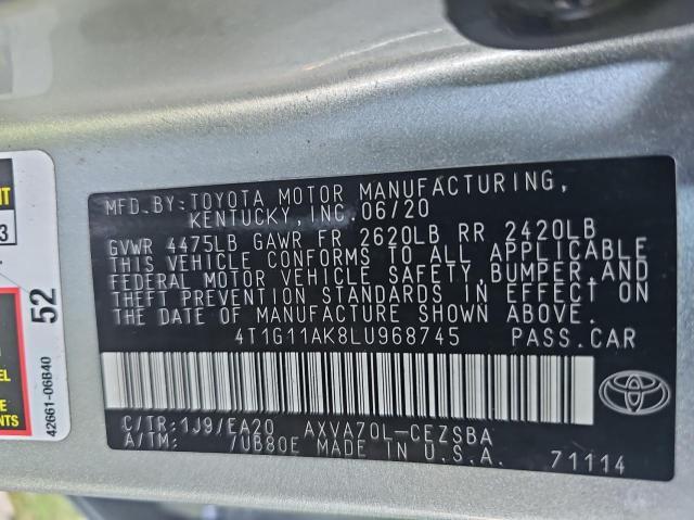 VIN 4T1G11AK8LU968745 2020 Toyota Camry, SE no.10