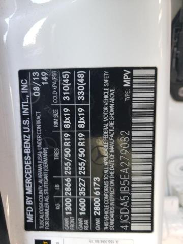 2014 Mercedes-Benz Ml 350 VIN: 4JGDA5JB5EA279082 Lot: 60681604