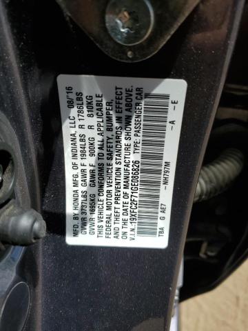 19XFC2F71GE086826 2016 HONDA CIVIC - Image 12