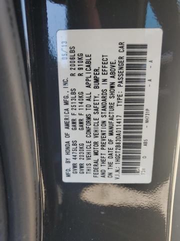 1HGCT2B83DA011417 2013 Honda Accord Exl