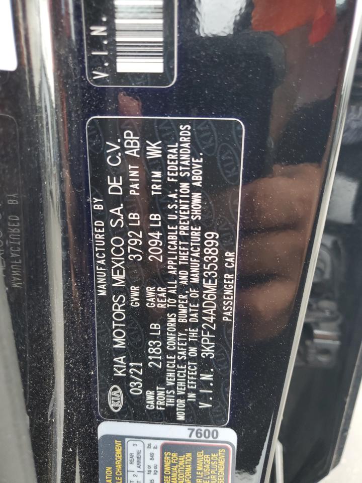 3KPF24AD6ME353899 2021 Kia Forte Fe