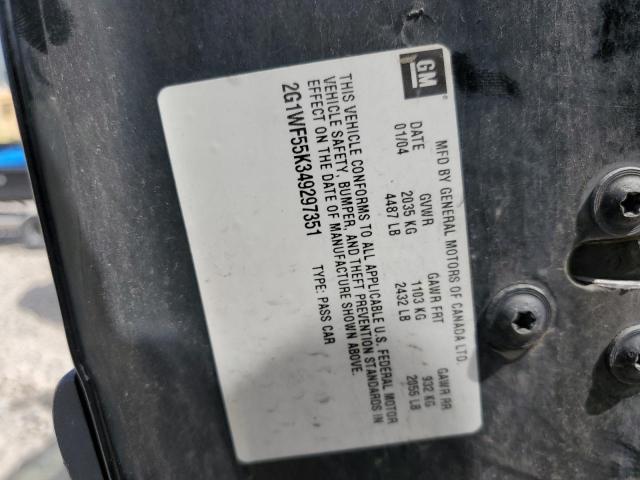 2004 Chevrolet Impala VIN: 2G1WF55K349297351 Lot: 60741914