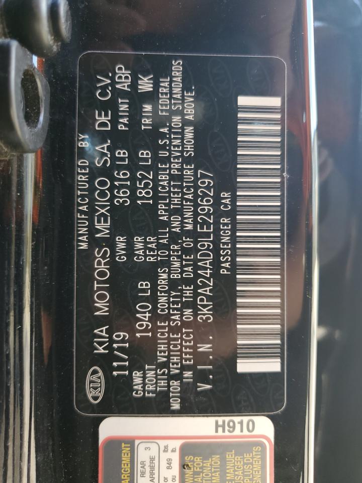 3KPA24AD9LE296297 2020 Kia Rio Lx