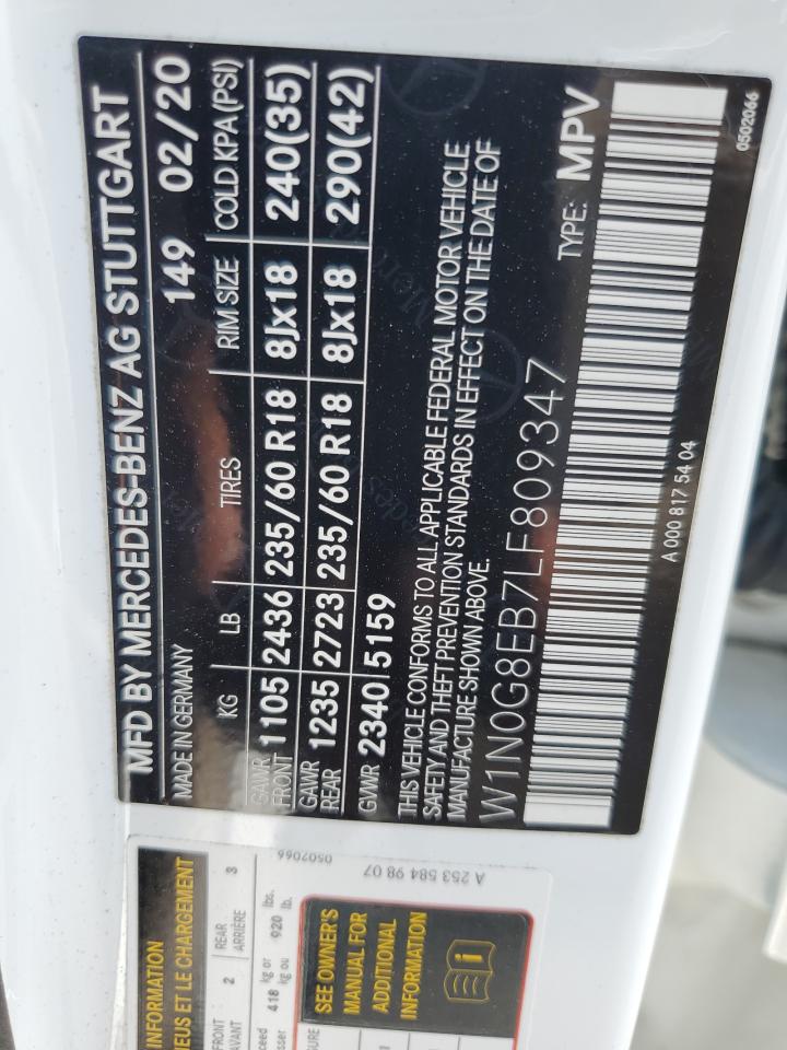 W1N0G8EB7LF809347 2020 Mercedes-Benz Glc 300 4Matic